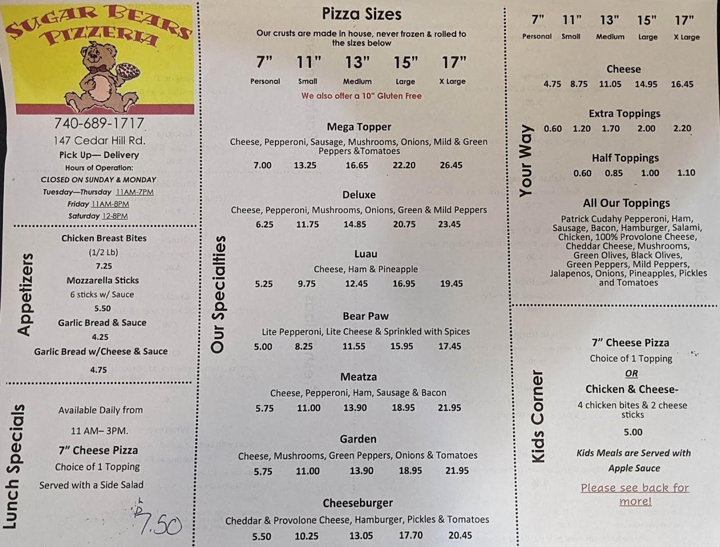 Sugar Bears Pizzeria
